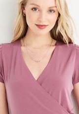 Beaded Gold Layered Necklace, , small