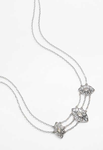 Silver Drape Necklace
