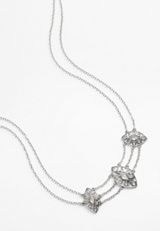 Silver Drape Necklace, , small