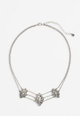 Silver Drape Necklace, , small