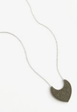 Olive Wooden Pendant Necklace, , small