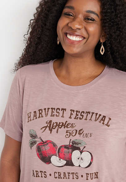 Plus Size Harvest Festival Graphic Tee