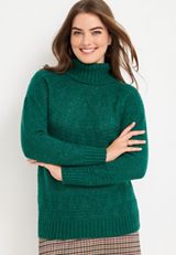 Marled Turtle Neck Sweater, C3895, small