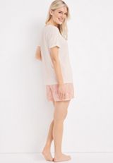 Cozy Graphic Tee and Shorts Pajama Set, , small