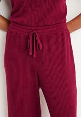 Waffle Wide Leg Pajama Pant, C103, small