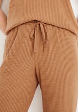 Waffle Wide Leg Pajama Pant, C520, small