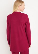 Waffle Knit Pajama Cardigan, C103, small