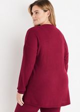 Waffle Knit Pajama Cardigan, C103, small
