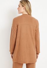 Waffle Knit Pajama Cardigan, C520, small