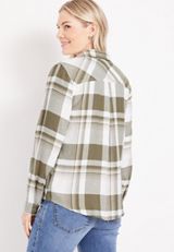 Cabin Plaid Flannel Shirt, C4620, small