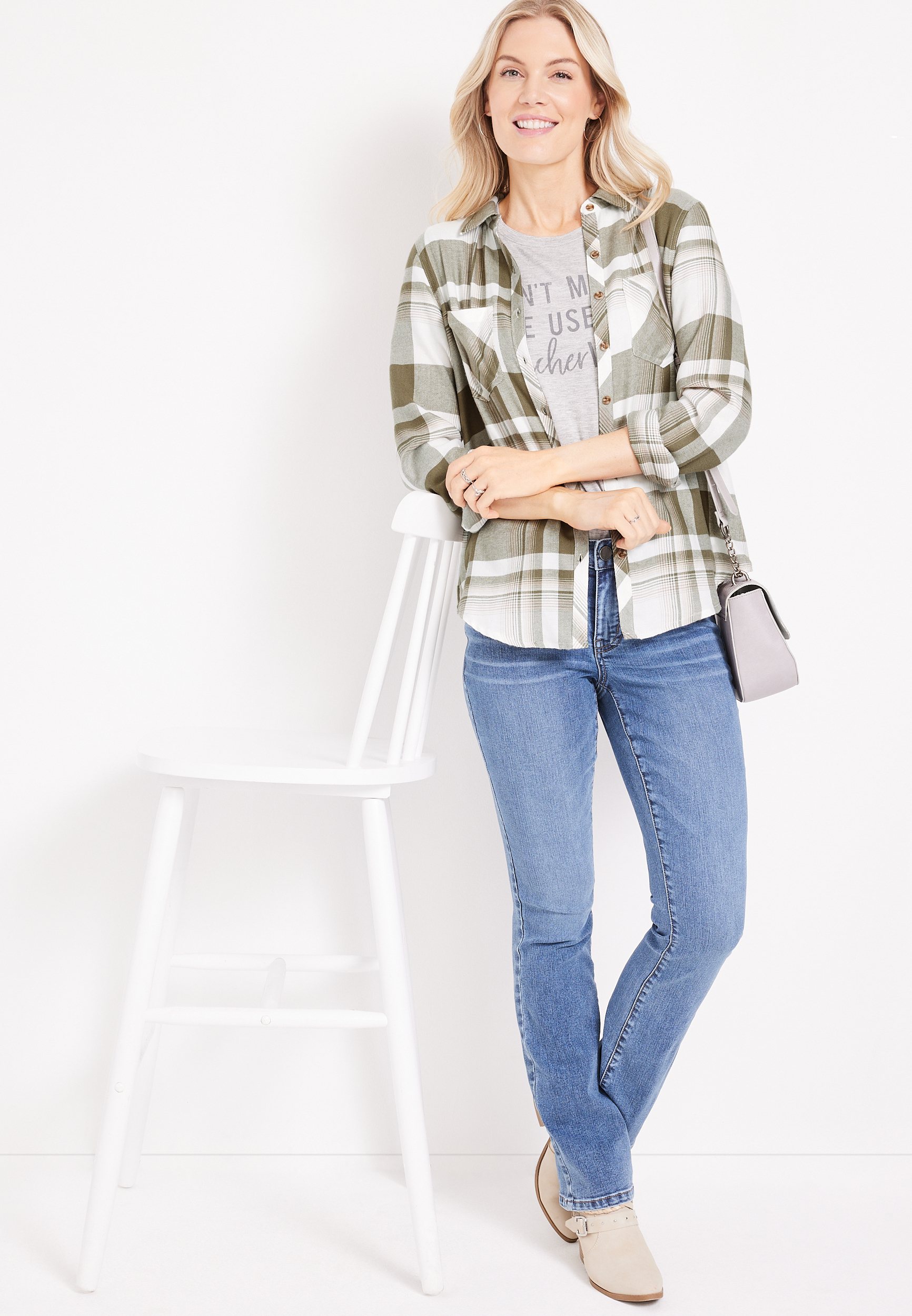 Cabin Plaid Flannel Shirt, C4620, large