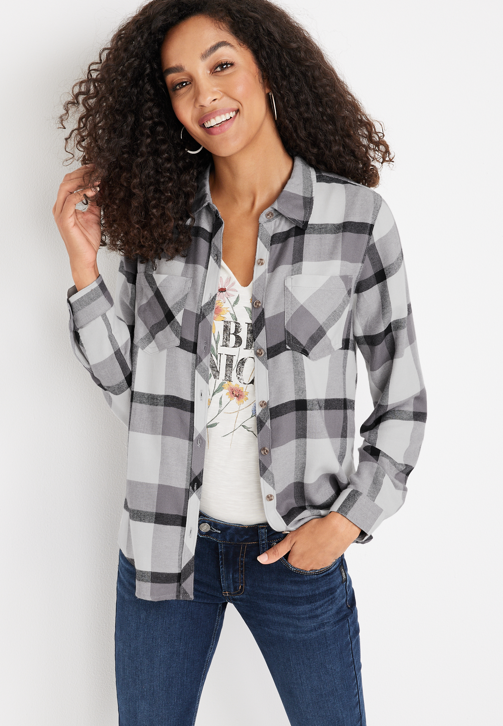 Cabin Plaid Flannel Shirt | maurices