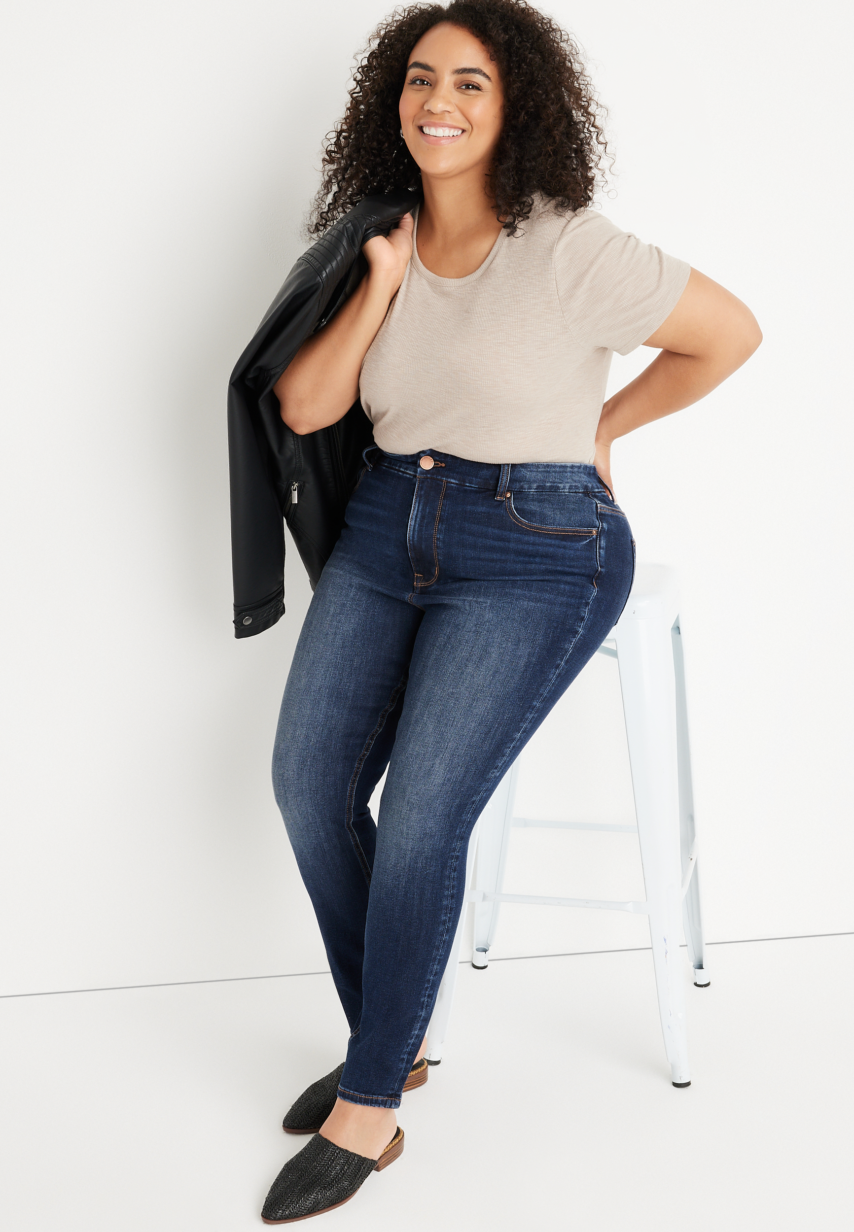 Plus Size m jeans by maurices&trade; Limitless High Rise Jegging, C258, large