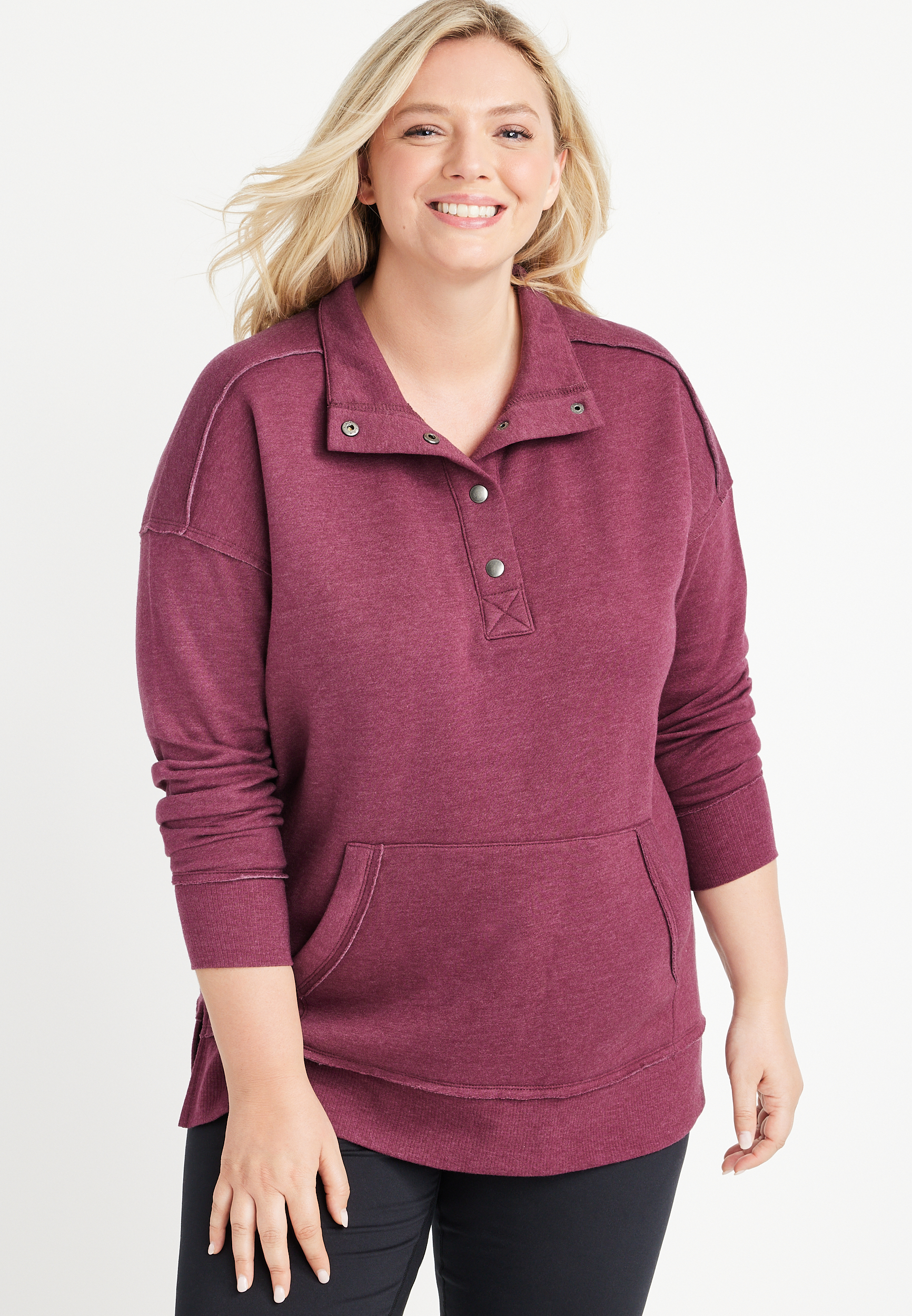 Oversized Tunic Tunic Length Sweatshirt Plus Size Plus Size Women&