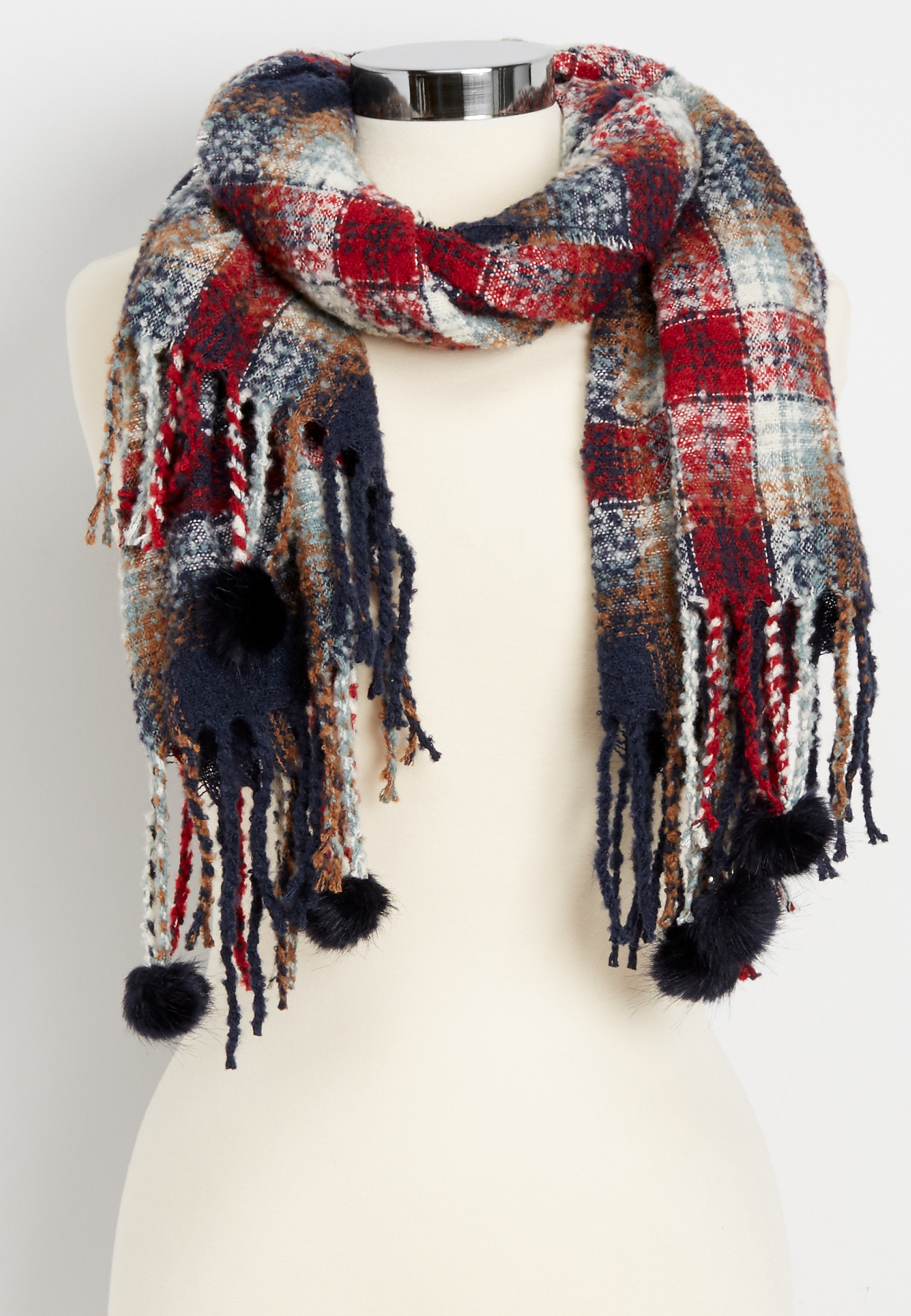 plush ultra soft plaid scarf