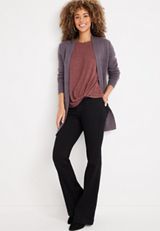 24/7 Flawless Cozy Knot Hem Dolman Tee, COCONUT SHELL, small