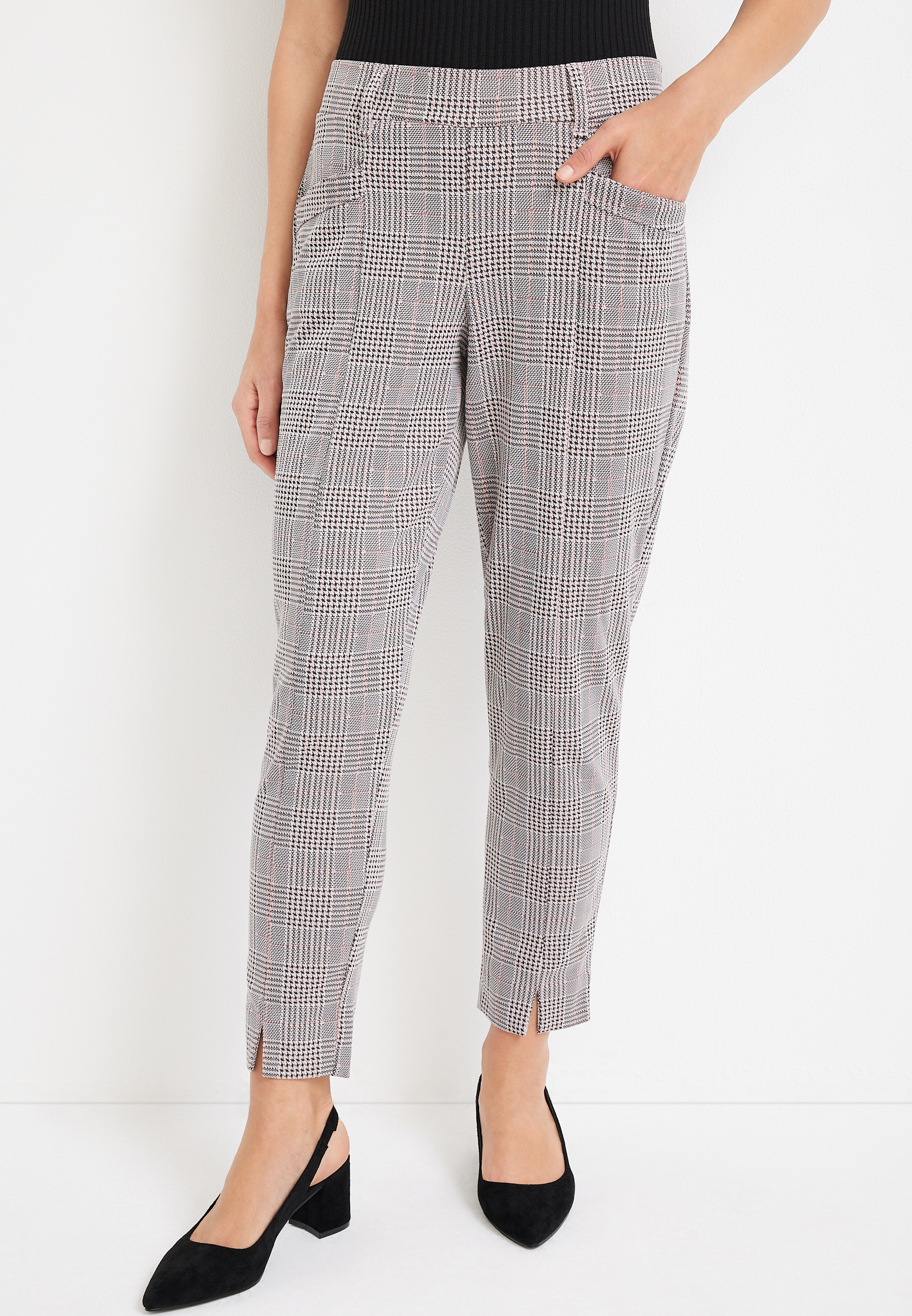 Ever Go Slim Taper Plaid Pant | maurices