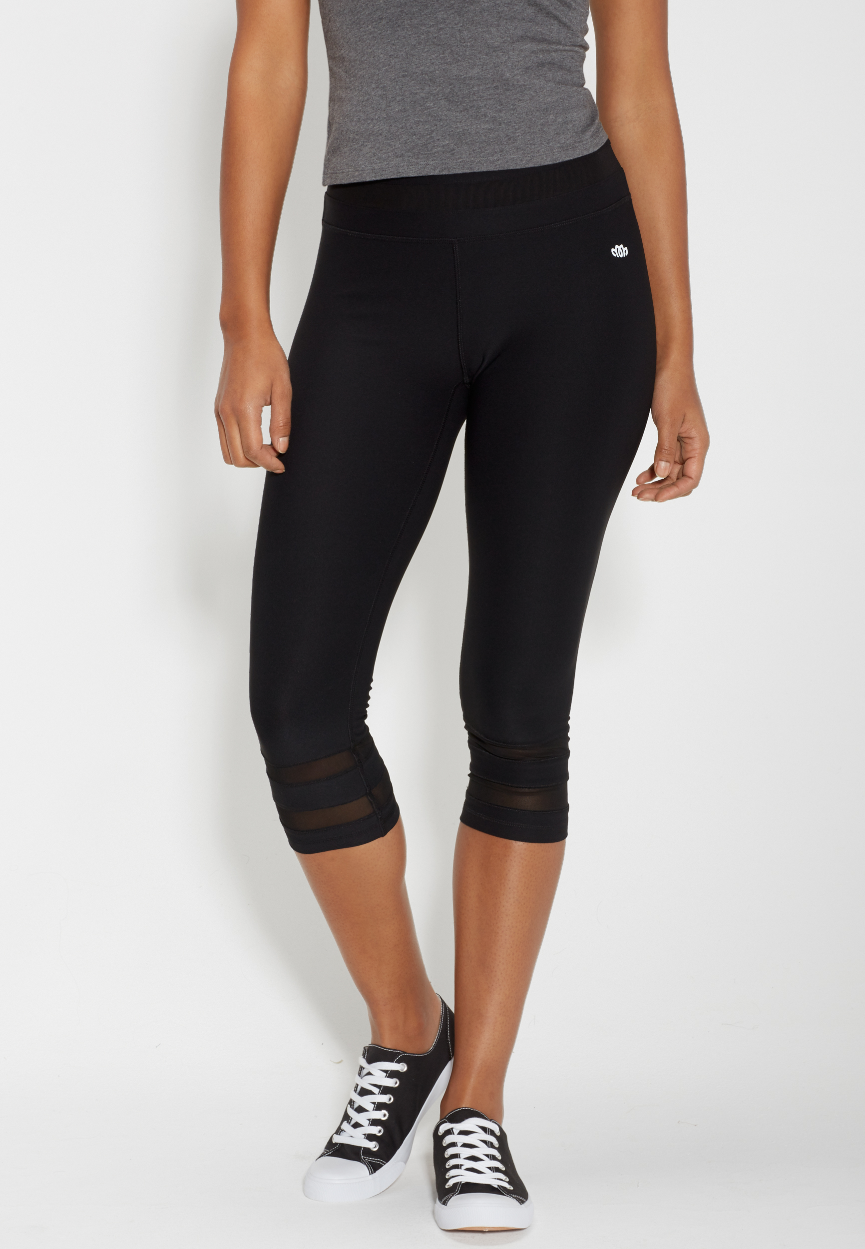 capri legging with mesh inlay maurices