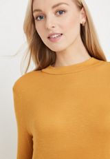 24/7 Ribbed Mock Neck Mini Dress, C7785, small