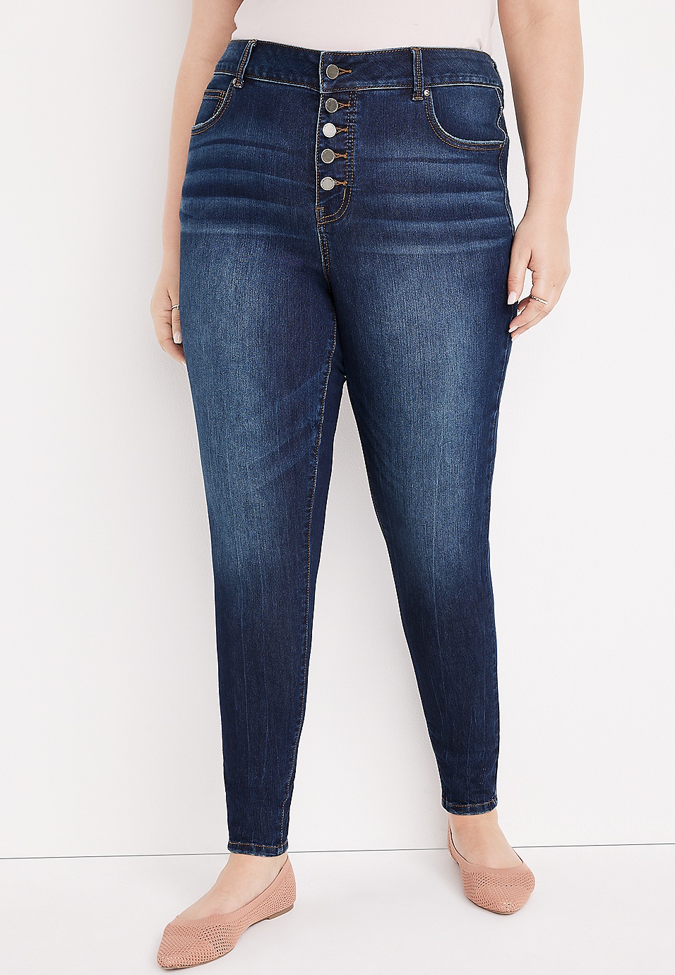 m jeans by maurices™ Everflex™ Super Skinny Side Panel Maternity