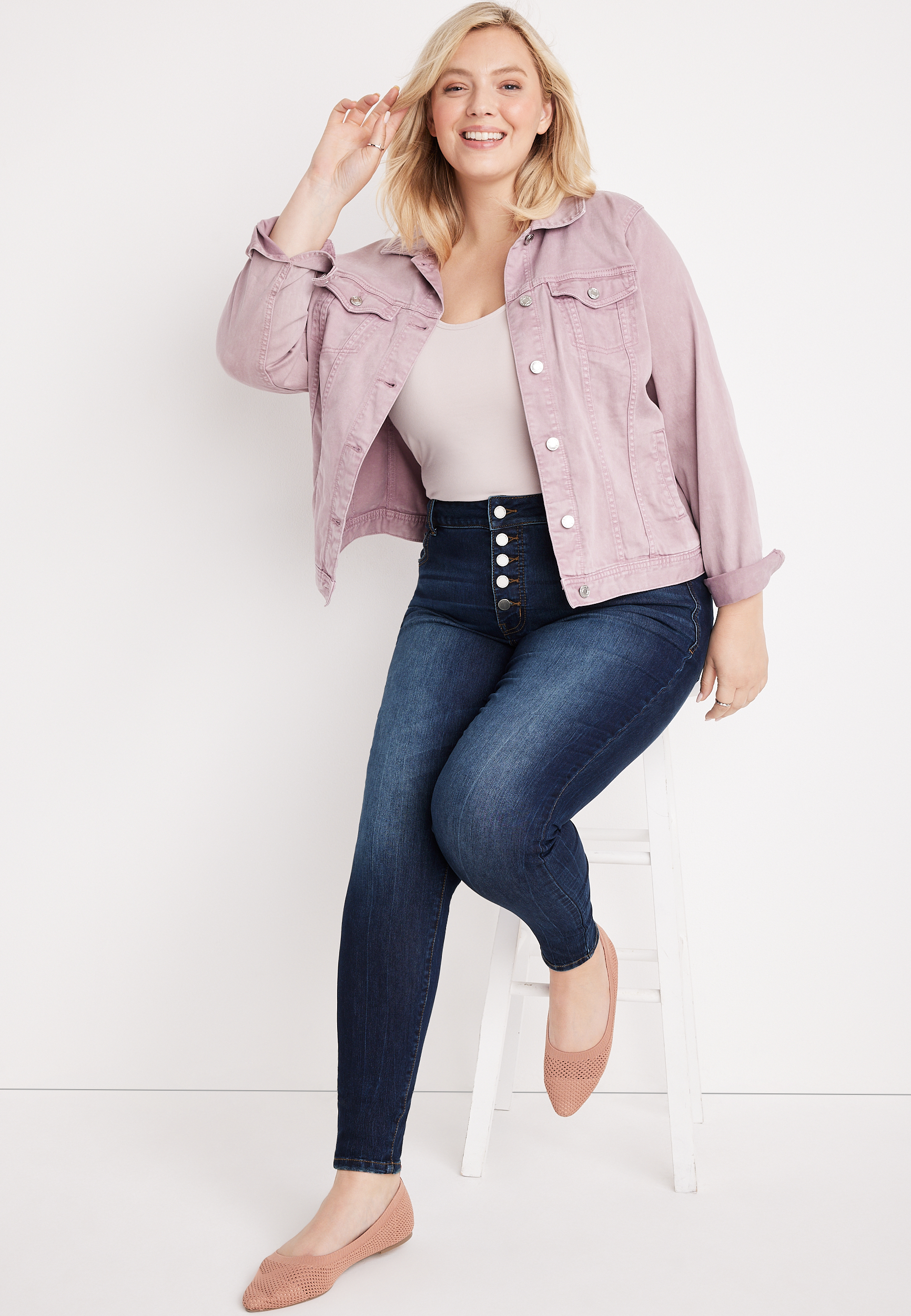 Plus Size m jeans by maurices&trade; Everflex&trade; Super Skinny High Rise Jean, DARK SANDBLAST, large