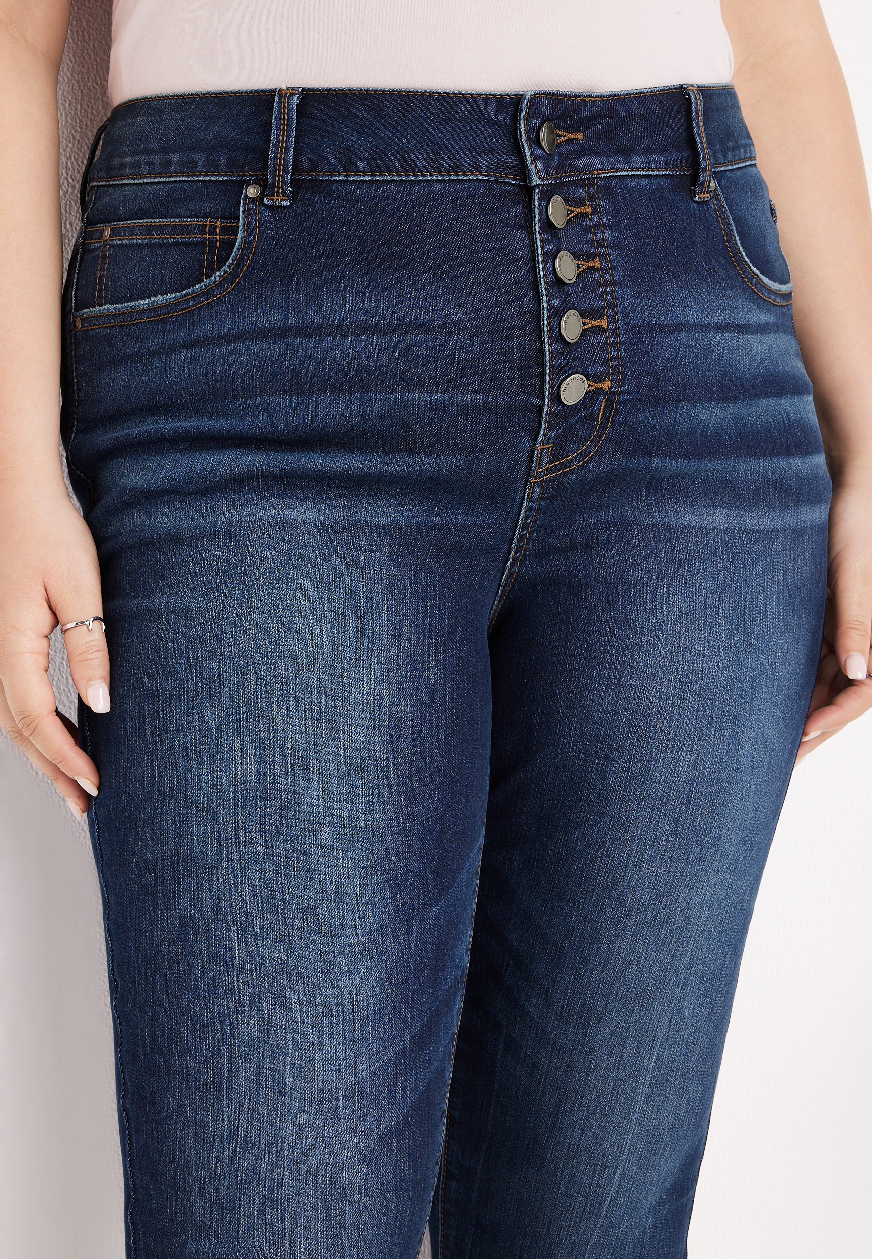 Plus Size m jeans by maurices&trade; Everflex&trade; Super Skinny High Rise Jean, DARK SANDBLAST, large