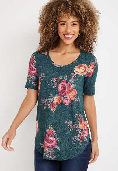 24/7 Flawless Cozy Floral Tunic