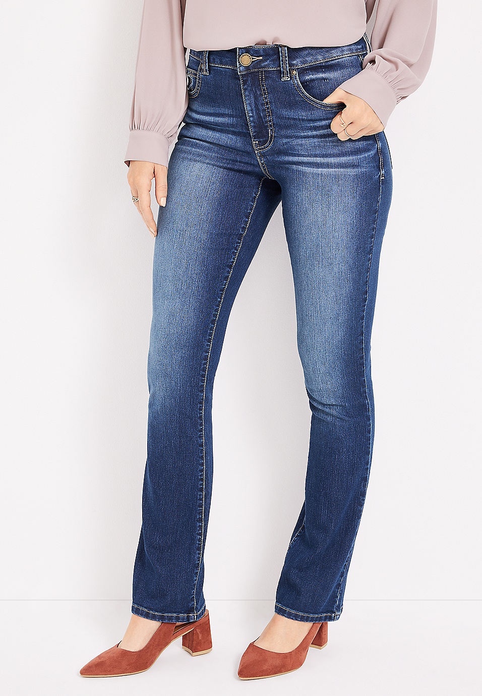 Plus Size m jeans by maurices™ Classic Slim Boot Curvy High Rise Jean