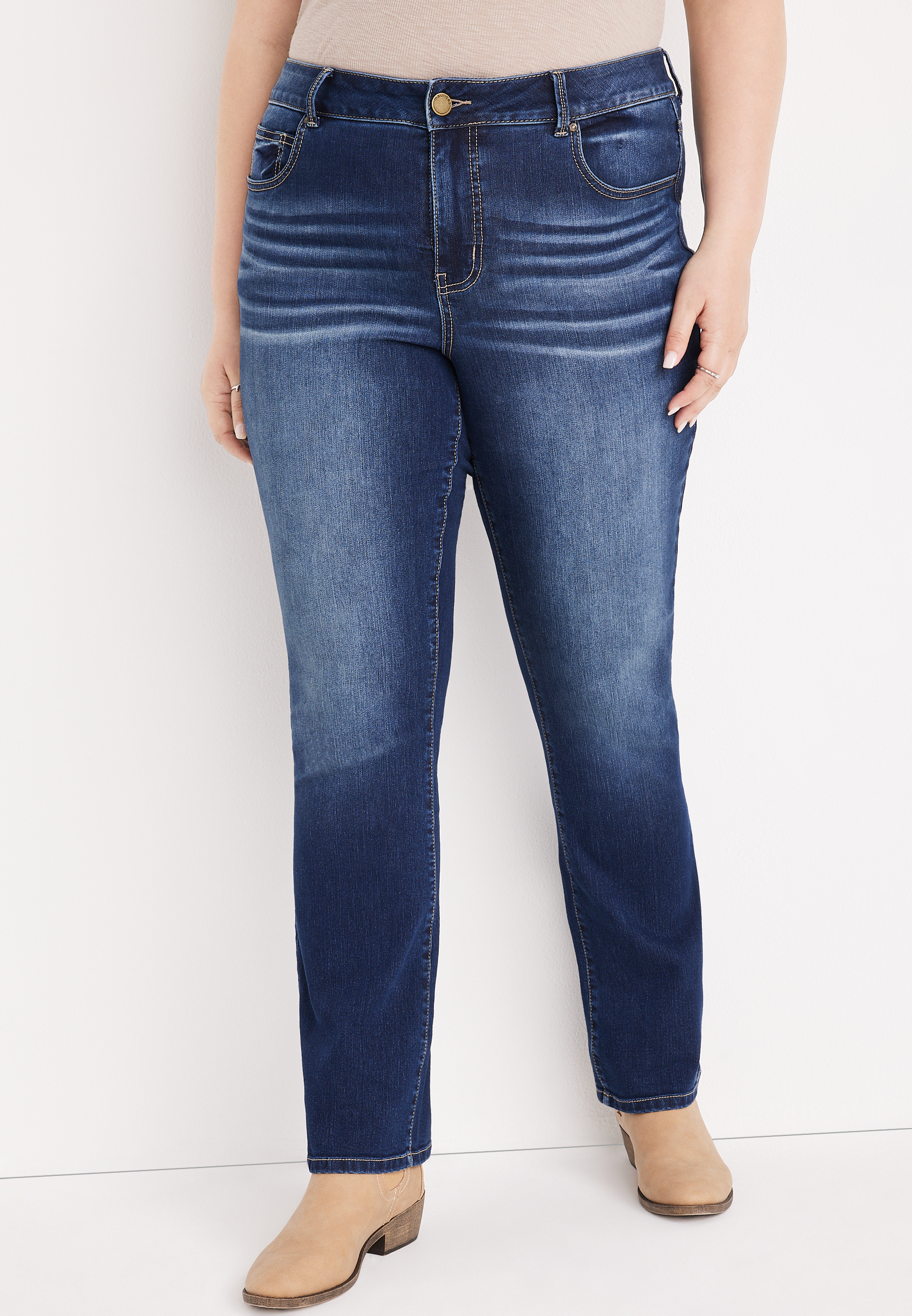 Plus Size m jeans by maurices™ Everflex™ Slim Boot High Rise Jean