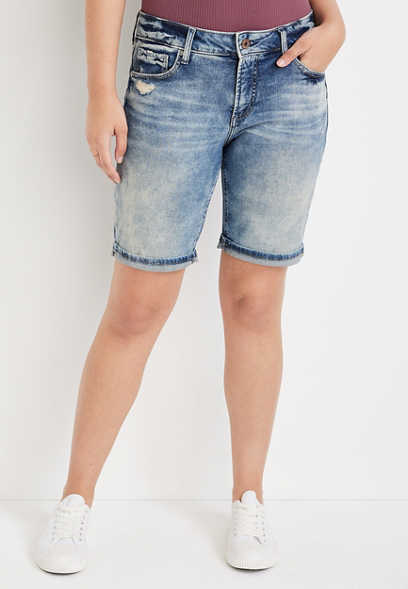Silver Jeans Co.® Elyse Curvy Mid Rise 9in Bermuda Short