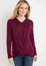 24/7 Flawless Criss Cross Knot Front Tee, , small