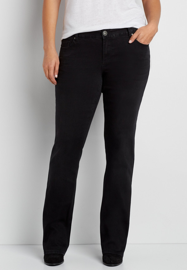 Maurices Ellie Plus Size Slim Boot Jeans in Black