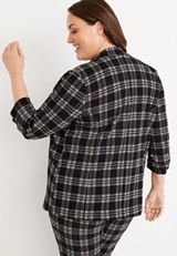 Plus Size Ever Go Plaid Blazer, C1756, small
