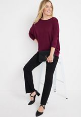 24/7 Flawless Cozy Dolman Long Sleeve Tee, C3056, small