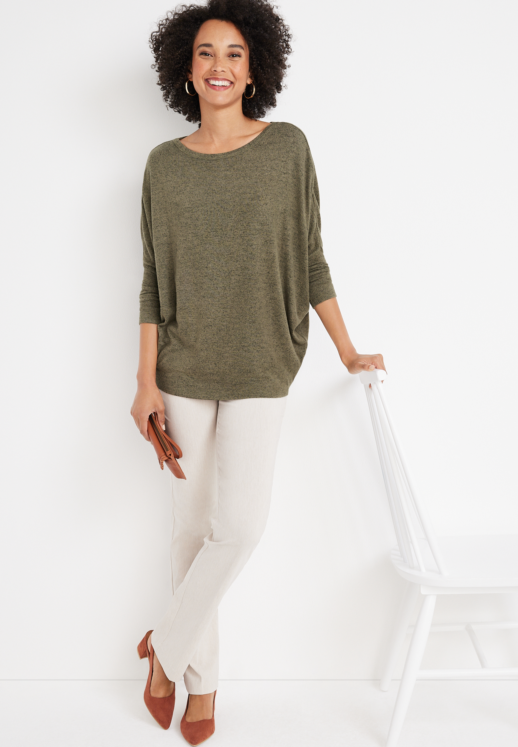 24/7 Flawless Cozy Dolman Long Sleeve Tee | maurices