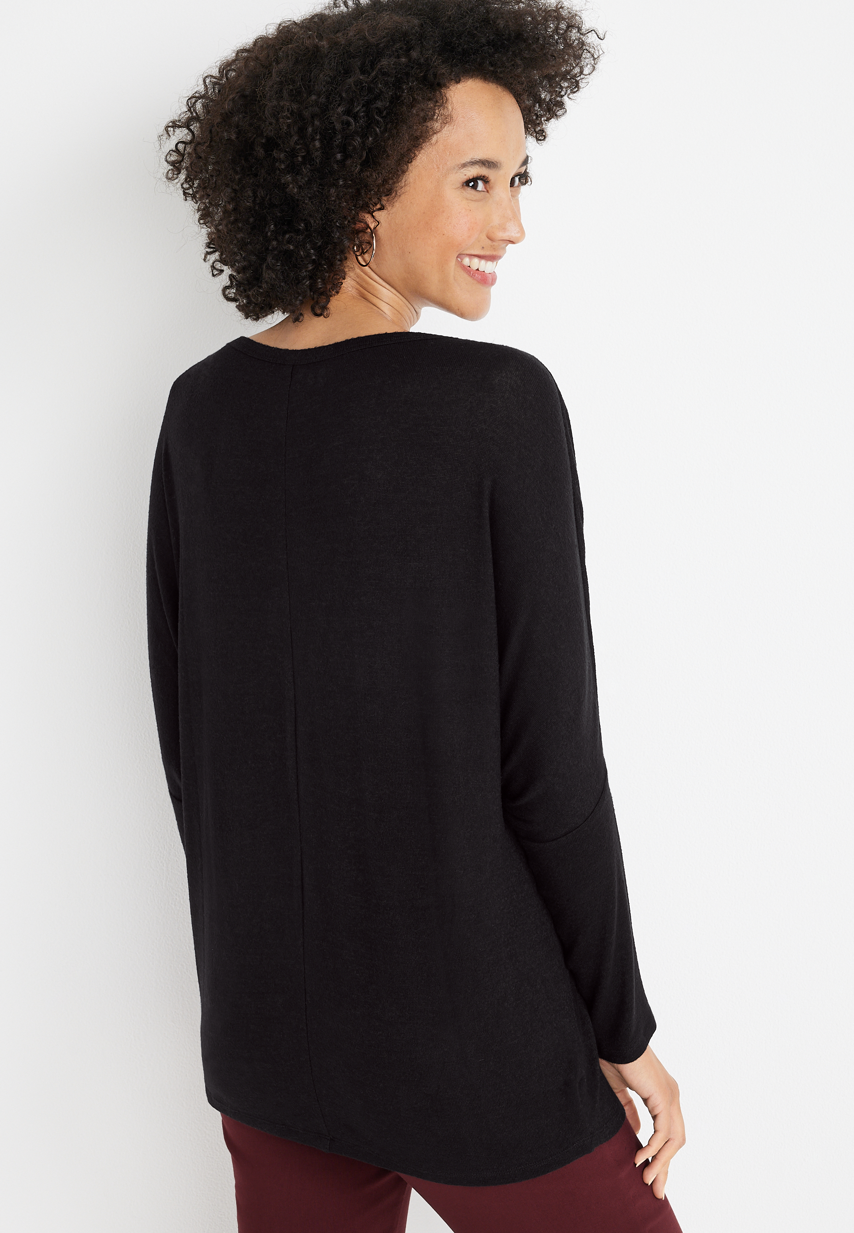 24/7 Flawless Cozy Dolman Long Sleeve Tee, C106, large