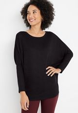 24/7 Flawless Cozy Dolman Long Sleeve Tee, C106, small