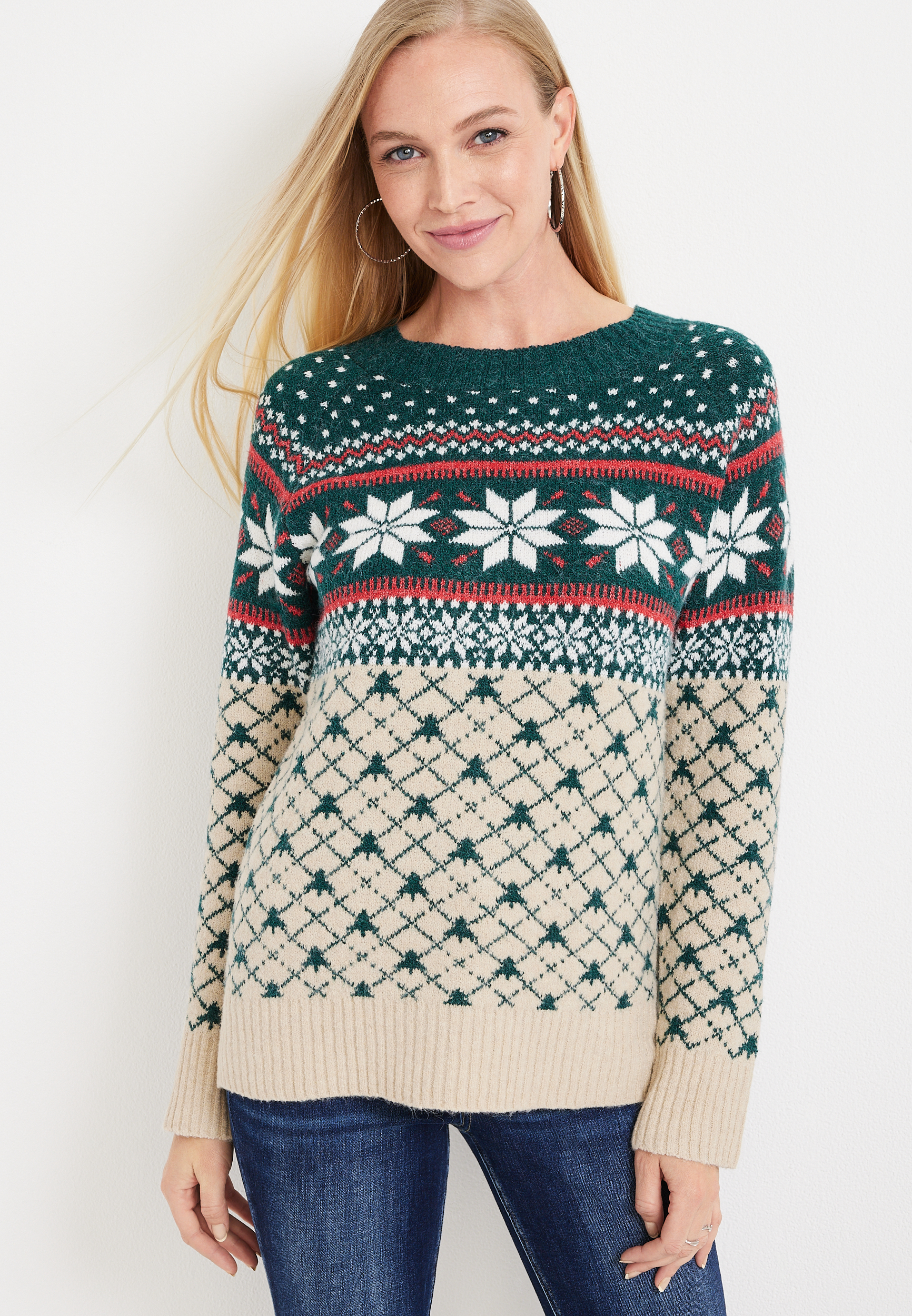 Fair isle snowflake outlet sweater