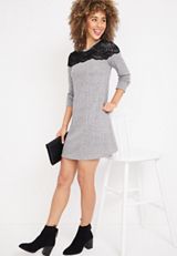 24/7 Lace Trim Mixer Dress, C2908, small