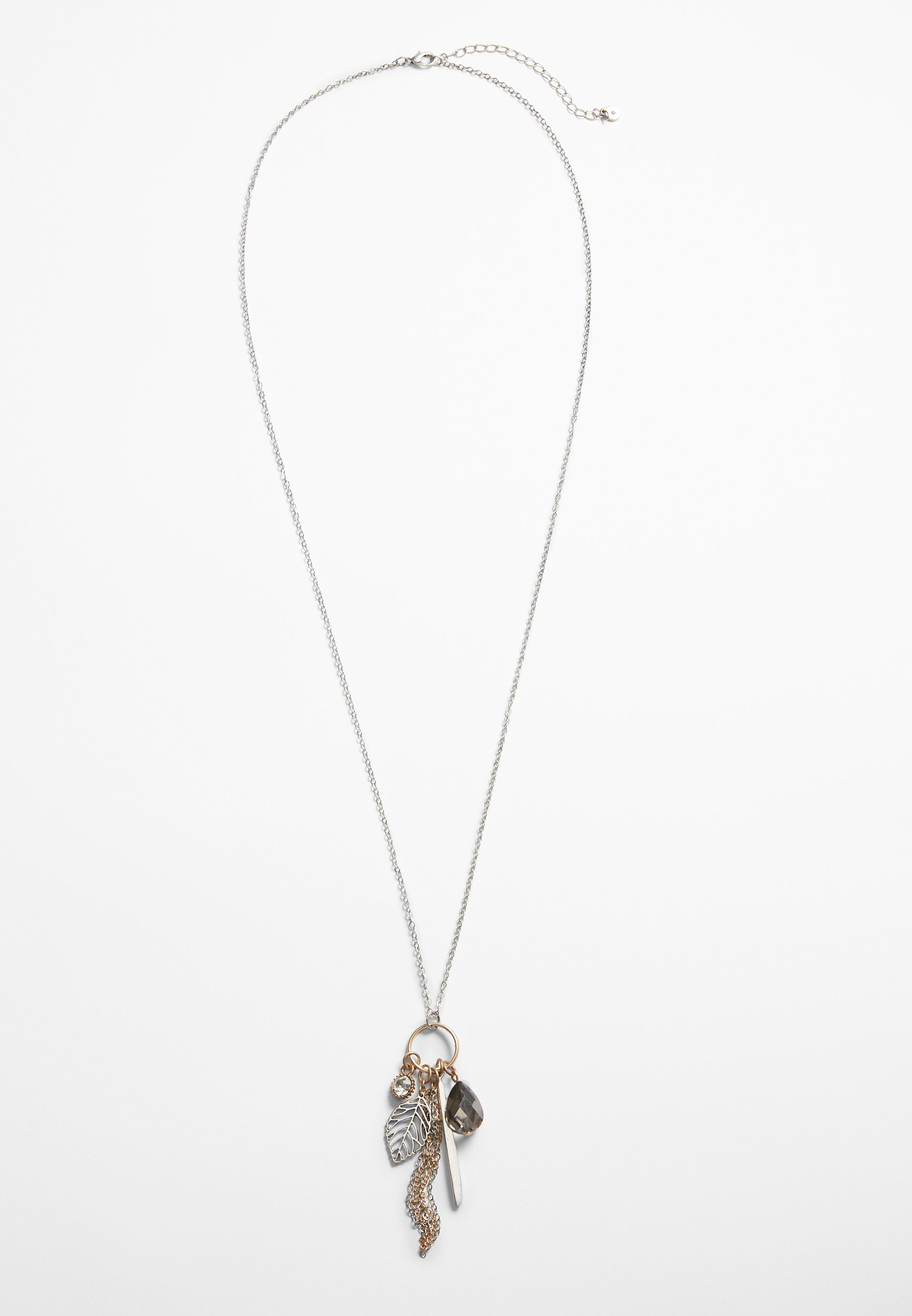 Leaf Cluster Pendant Necklace, , large