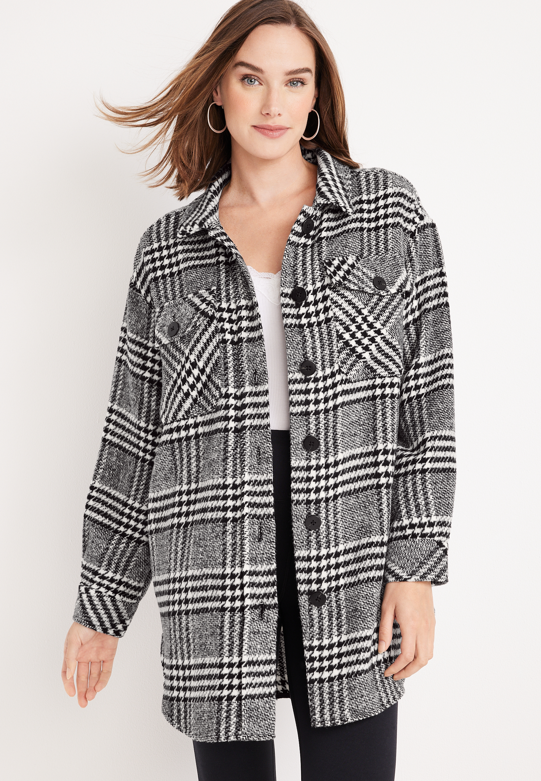 Black Plaid Shacket 