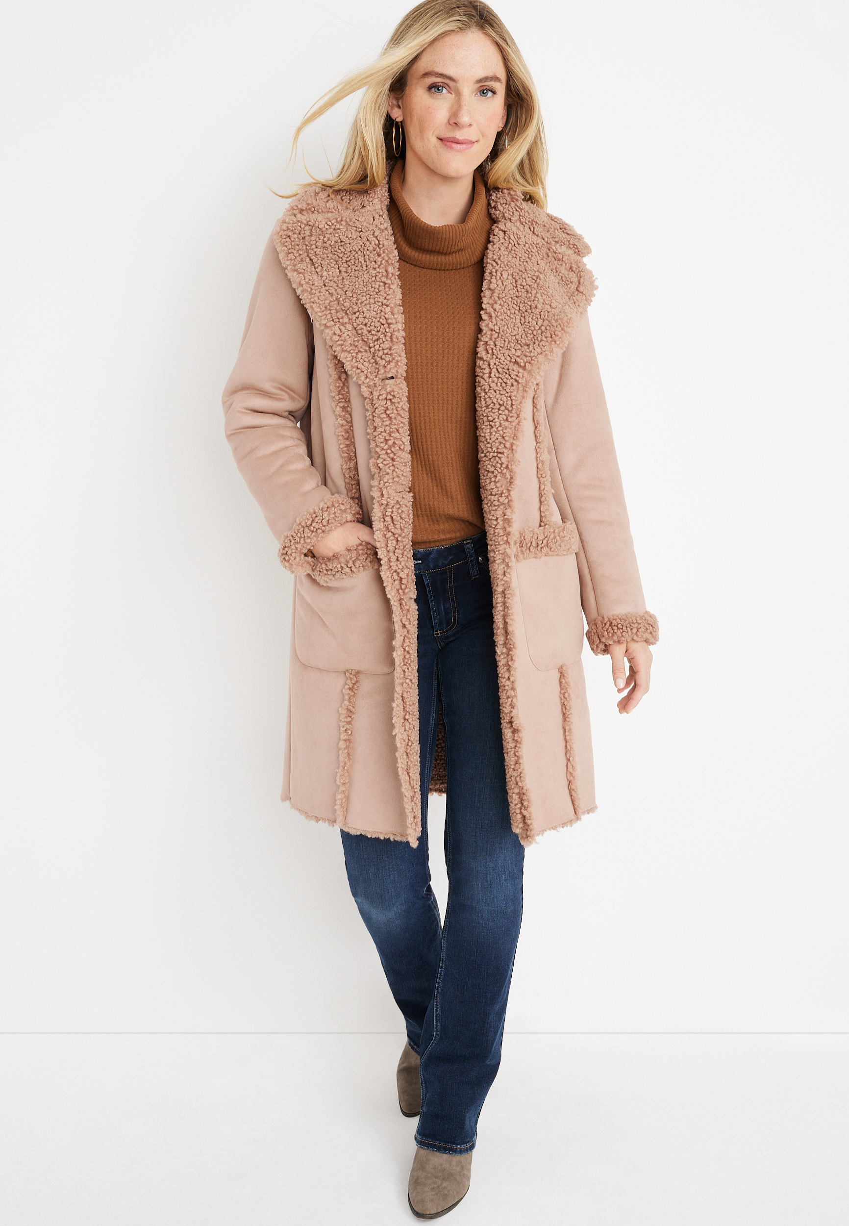 Faux Shearling Coat | maurices