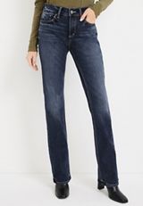 Silver Jeans Co.&reg; Elyse Slim Boot Curvy Mid Rise Faux Flap Pocket Jean, C258, small