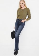 Silver Jeans Co.&reg; Elyse Slim Boot Curvy Mid Rise Faux Flap Pocket Jean, C258, small