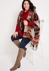 Plus Size Wayside Solid Waffle Cowl Neck Top, REBEL RED, small