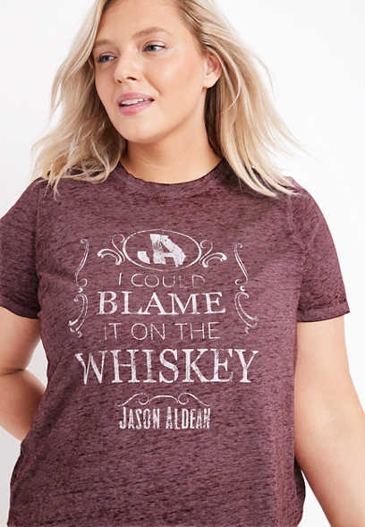Plus Size I Could Blame It On The Whiskey Graphic Tee