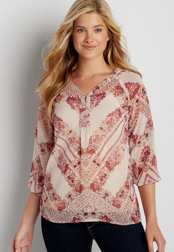 the perfect blouse in floral print | maurices