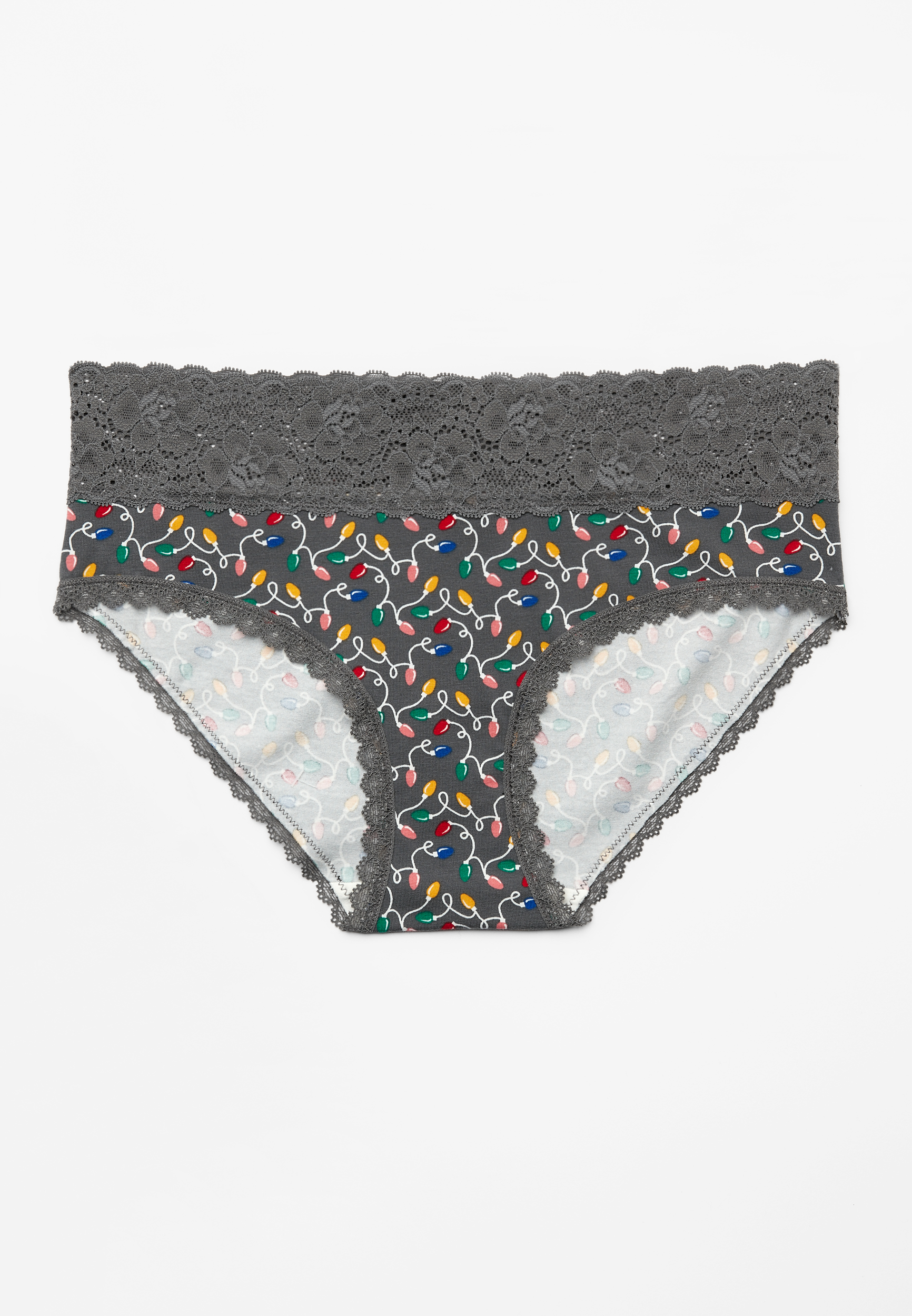 Simply Comfy Holiday Lights Cotton Hipster Panty maurices