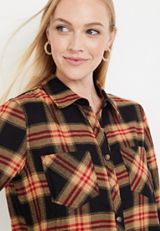 Cabin Plaid Button Down Shirt, C4716, small
