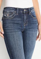 KanCan&trade; Flare Mid Rise Flap Pocket Jean, DARK SANDBLAST, small